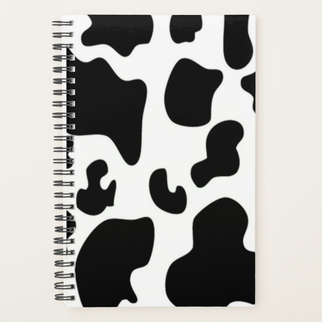 Black and White Cow Planner (Front)
