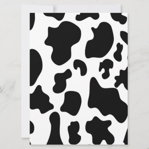 Black and White Cow print