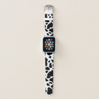 Black and White Cow Print Apple Watch Band