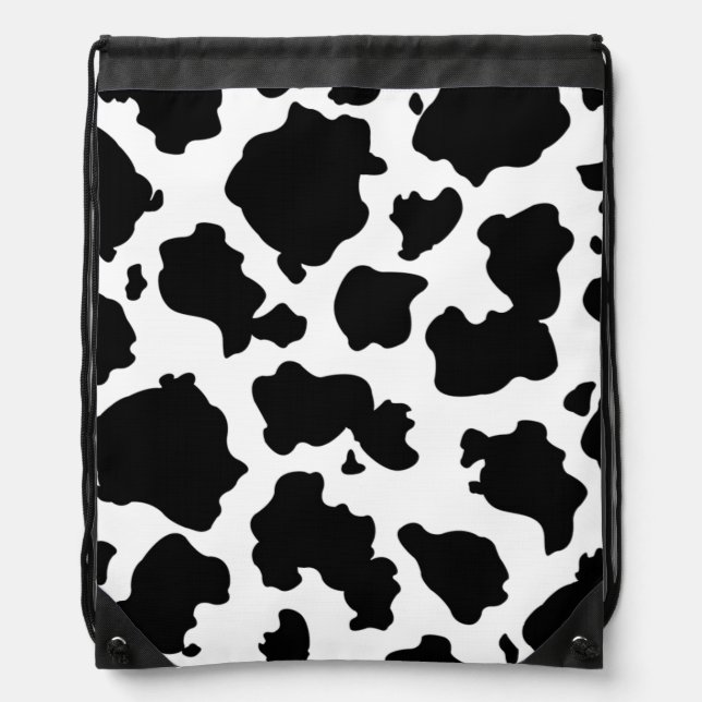 Black and white cow print backpack (Front)