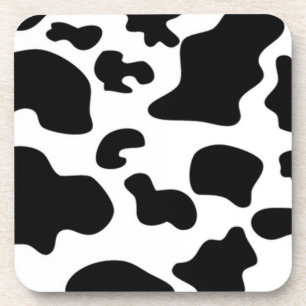 Black and White Cow print Beverage Coaster