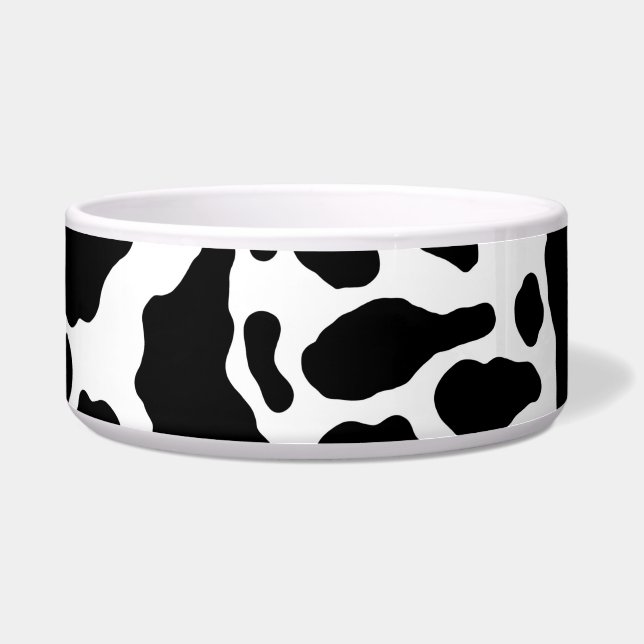 Black and White Cow Print Bowl (Front)