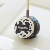 Black and White Cow Print Cake Pops (Front Insitu)