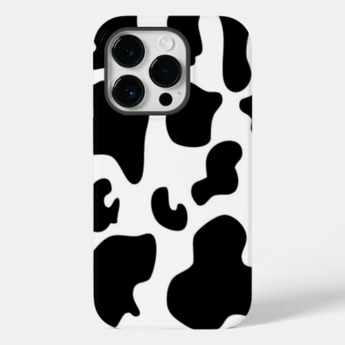 Black and White Cow print Case_Mate iPhone 14 Pro Case