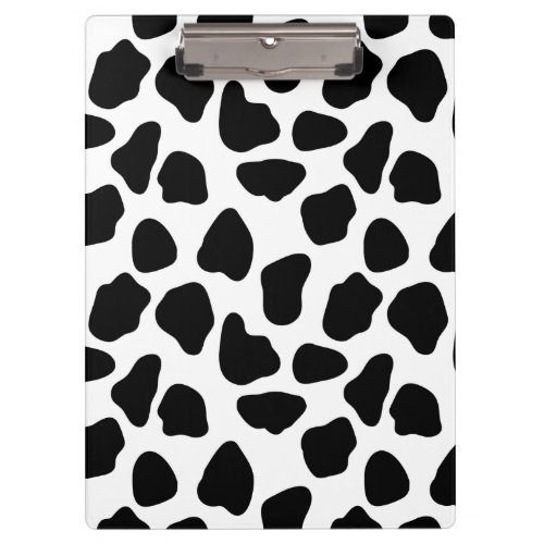 Black And White Cow Print Clipboard