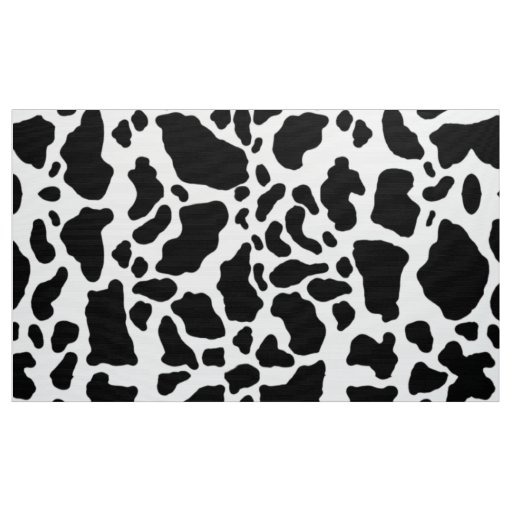 Black and White Cow Print Fabric