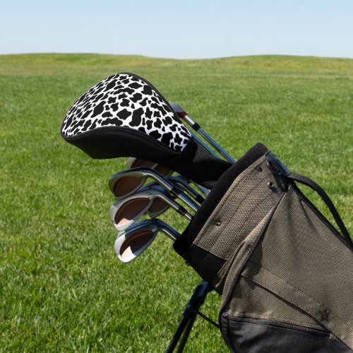 Black And White Cow Print  Golf Head Cover