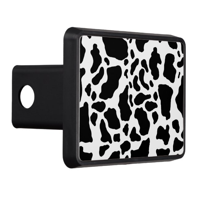 Black and White Cow Print Hitch Cover (Right)