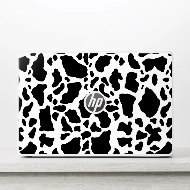 Black and White Cow Print HP Laptop Skin | Zazzle