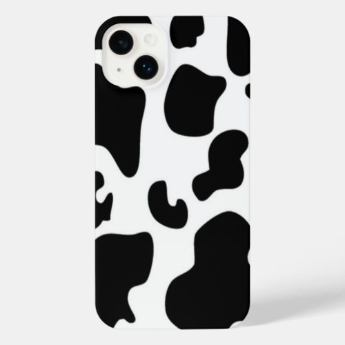 Black and White Cow print iPhone 14 Plus Case