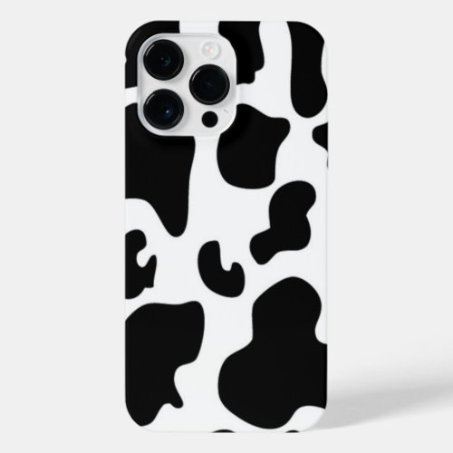 Black and White Cow print iPhone 14 Pro Max Case
