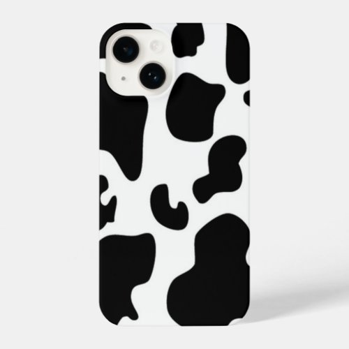 Black and White Cow print iPhone 14 Case