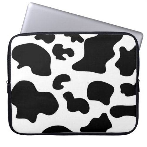 Black and White Cow print Laptop Sleeve