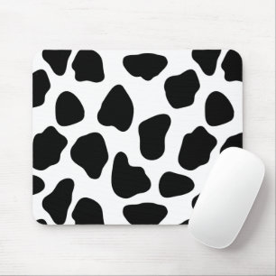 Black And White Cow Print Mouse Pad