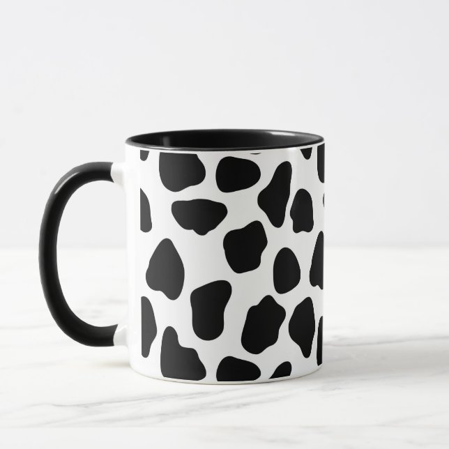 Black And White Cow Print Mug (Left)