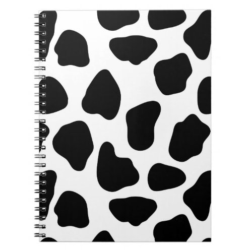 Black And White Cow Print Notebook