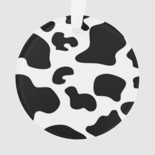Black and White Cow print Ornament