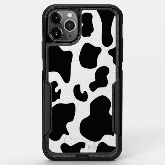 Black and White Cow print Otterbox iPhone Case (Back)