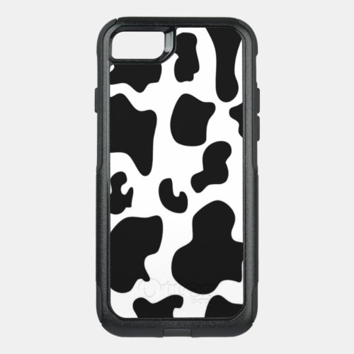 Black and White Cow print OtterBox Commuter iPhone SE87 Case