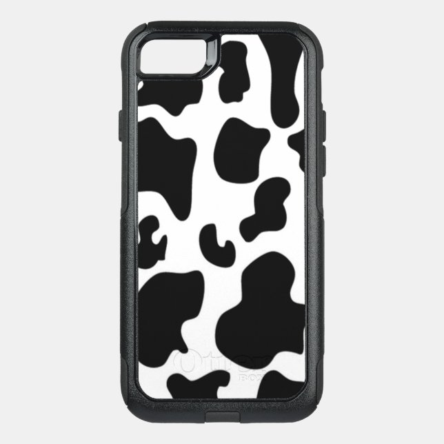 Black and White Cow print Otterbox iPhone Case (Back)