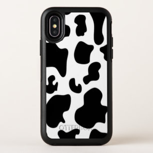 Personalised Blue and White Cow Print iPhone Case - Blanc Space
