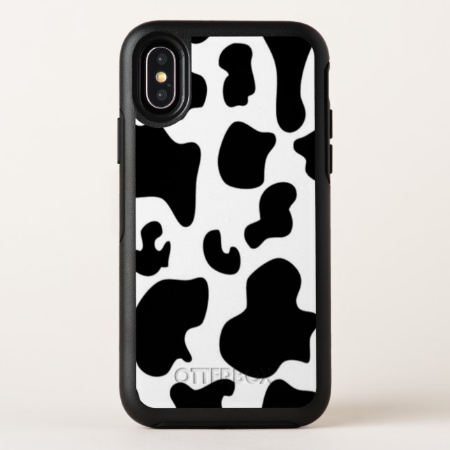 Black and White Cow print Otterbox iPhone Case (Back)