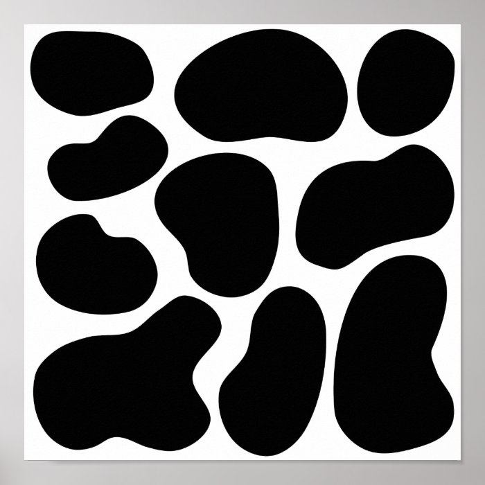 Black and White Cow Print Pattern.