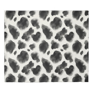 Black and White Cow Print Pattern Duvet Cover