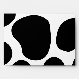 Black and White Cow Print Pattern. Envelope