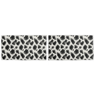 Black and White Cow Print Pattern Pillow Case