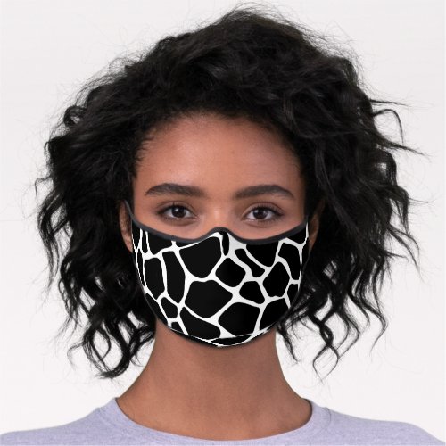 Black and White Cow Print Pattern Premium Face Mask