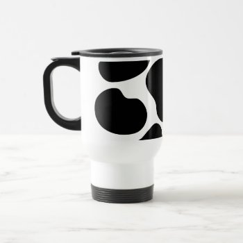 Black And White Cow Print Pattern. Travel Mug by Graphics_By_Metarla at Zazzle