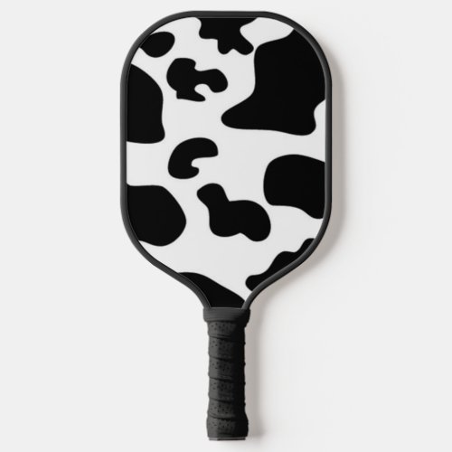Black and White Cow print Pickleball Paddle