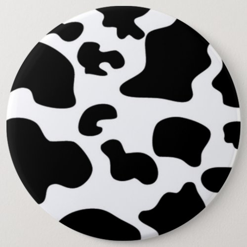 Black and White Cow print Pinback Button