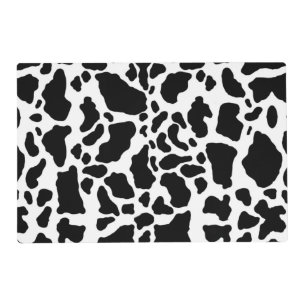 Black and White Cow Print Placemat