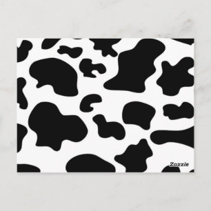 Black and White Cow print Postcard