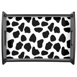 Black And White Cow Print Serving Tray