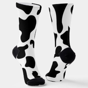 Black and White Cow print Socks