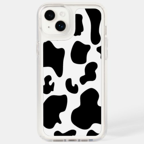 Black and White Cow print Speck iPhone 14 Plus Case