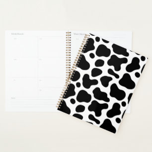 Black and white Cow print spiral notebook