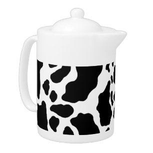 Black and White Cow Print Teapot