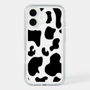Black and White Cow iPhone 16 Case