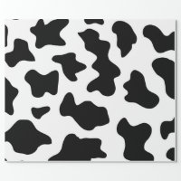 Cow Print Black and White Wrapping Paper | Zazzle