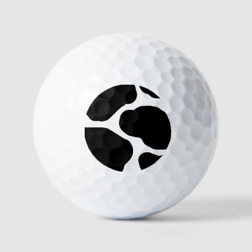 Black and White Cow Spots Pattern  Golf Balls