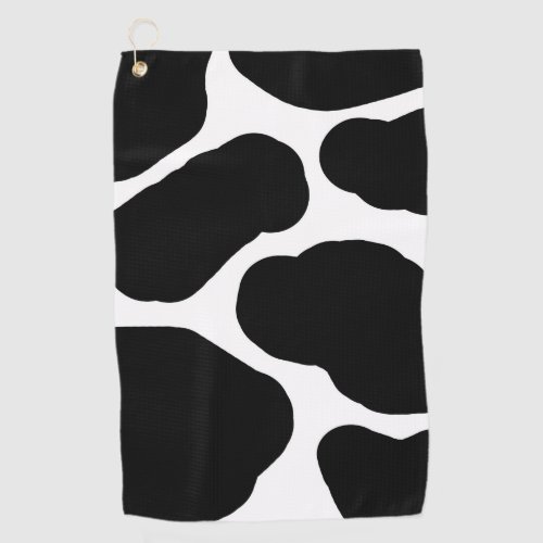 Black and White Cow Spots Pattern  Golf Towel