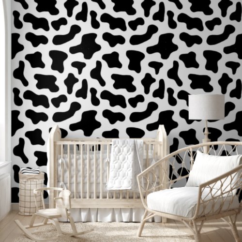 Black and White Cow Spots Wallpaper