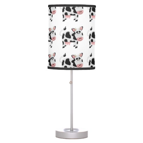 Black And White Cow Table Lamp