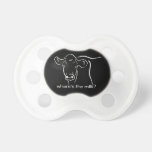 Black And White Cow Wheres The Milk? Pacifier at Zazzle