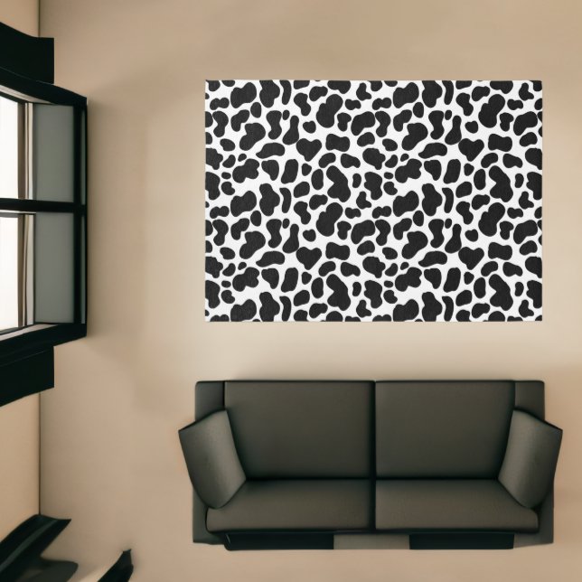 Black and White Cowhide Cow Hide Patterned Rug (Insitu (Indoor 1))