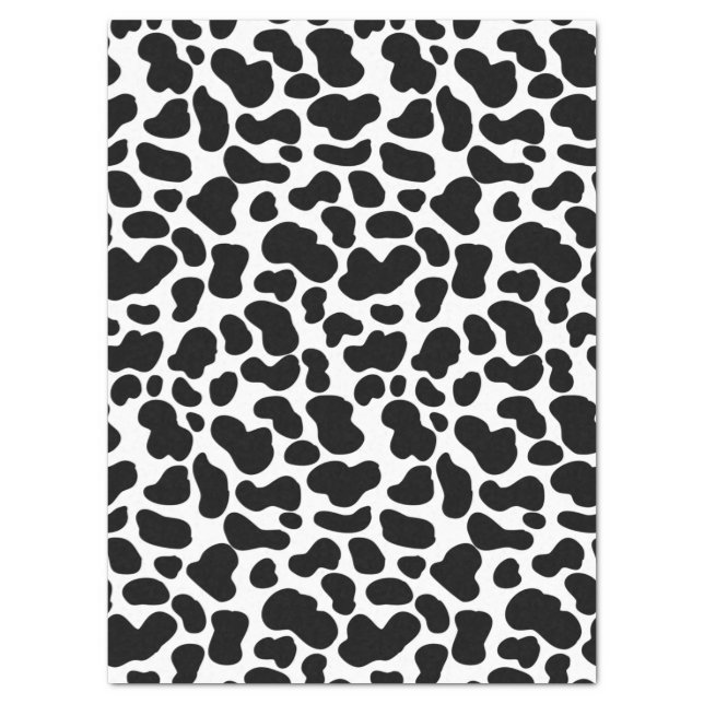 Black and White Cowhide Cow's Hide Patterned Tissue Paper